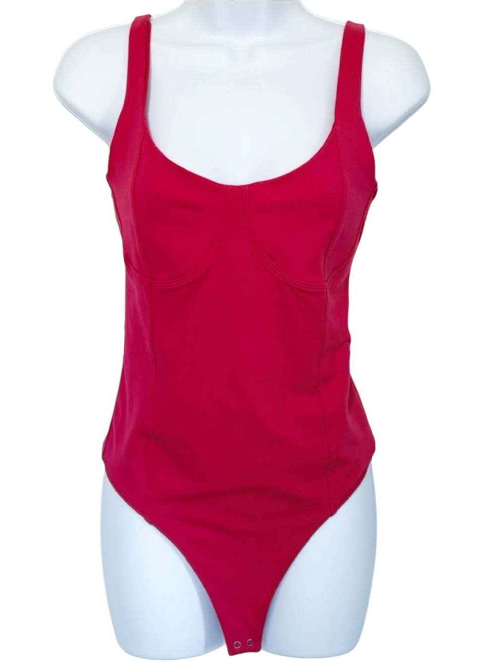 ABERCROMBIE & FITCH Soft A&F Bodysuit Pink Tank Snap Crotch Womens Medium NWT